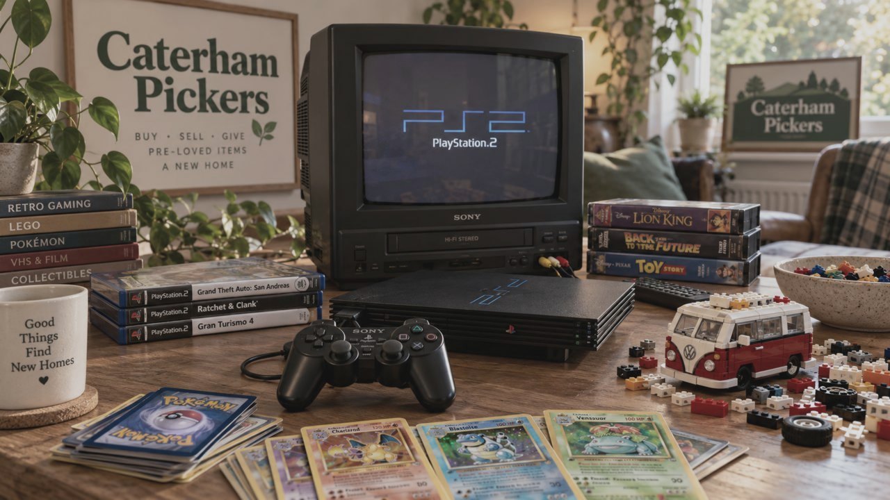 Retro games, old CRT television and collectable items